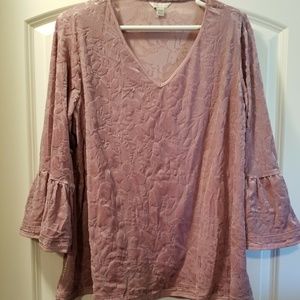 CATO Velvet Lilac Top